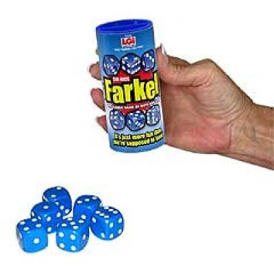 The Original Pocket Farkel Game Guts and Luck Miniature Set White Dice w/ Manual 